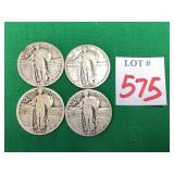 4 Standing Liberty Quarters