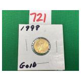 1998 US Gold Eagle $5 Coin