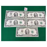 1 - 2003 & 4 - 2003A Series $2 Bills