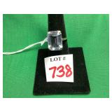 14k Blue Jadeite Ring Sz 7