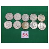 10 - 1968 Kennedy Half Dollars