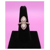 14k Gold and Diamond Sz 8 Ring