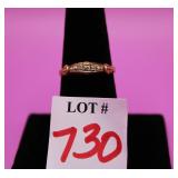 14k Antique Setting w/Small Diamonds Size 7