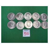 10 - 1974 Kennedy Half Dollars