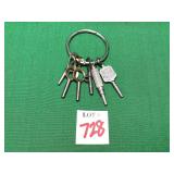 Vintage Pocket Watch Keys