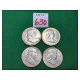 4 - 1960-1962 Franklin Half Dollars