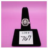 Marked 925 Tested as Diamond Sz 8 Ring