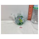 Gibson Handblown Teapot Ring Holder/Paper Weight