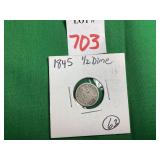 1845 1/2 Dime