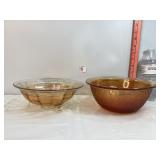 Marigold Carnival Glass Iridescent Bowls