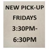 NOTICE! NEW PICKUP DAY AND TIME!