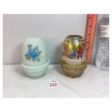 Fenton Hand Painted Fairy Lamps