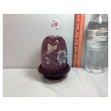 Fenton Royal Purple Hand Painted Fairy Lamp