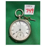 American Watch Company Pocket Watch w/Key