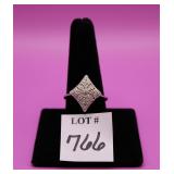 Marked 925 Tested Diamond Sz 10 Ring
