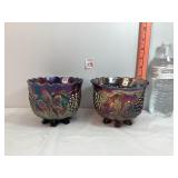 Carnival Glass Dugan Grape Delight Bowls