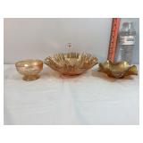 Marigold Carnival Glass Bowls