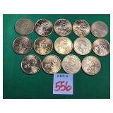 14 Sacagawea $1 Coins