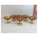 Carnival Glass Marigold Dessert Cups