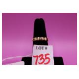 14k Ruby & Diamond Ring Sz 6