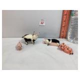 Vtg Miniature Porcelain Pigs