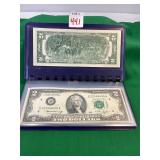 10 - 1976 Series $2 Bills in Album
