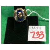 10k 1963 Mens Johnstown Class Ring Sz 9