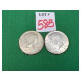 1 - 1967 & 1 -1968 Kennedy Half Dollars