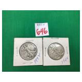 1942 & 1944 Walking Liberty Half Dollars