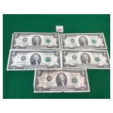 5 - 2003 Series $2 Bills