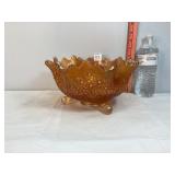 Fenton Orange Tree Marigold Footed Bowl