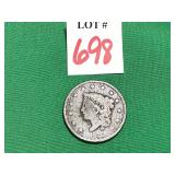 1836 Coronet Head Large 1 Cent