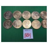 10 Presidential $1 Coins