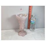 Fenton Pink Iridescent Cabbage Rose Vase