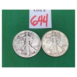1940 & 1941 Walking Liberty Half Dollars