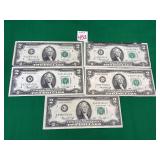 5 - 1976 Series $2 Bills