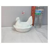 Fenton Milk Glass Hen on Nest