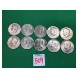 10 - 1974 Kennedy Half Dollars