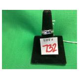 10k White Gold w/Purple Stone Sz 7 Ring