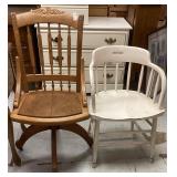 Desk Chair & Wooden Side Chair