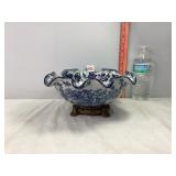 Blue & White Chinese Porcelain Fruit Bowl