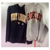 WVU & Virginia Tech Hoodies Sz L