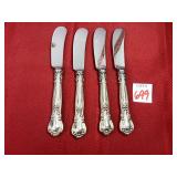 4 Sterling Handled Spreading Knives