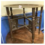 Antique Brass Tray Serving Table