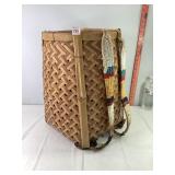 Handwoven Bamboo Backpack Basket