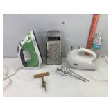 B&D Iron, Oster Mixer, Grater & Wine Cork
