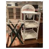 Wicker Stand & Suitcase Rack