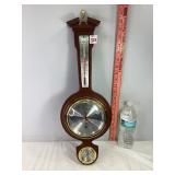 Genuine Mahogany Thermometer/Barometer