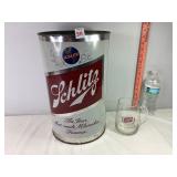 Schlitz Beer Trashcan & Mug