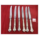 6 Sterling Handled Knives